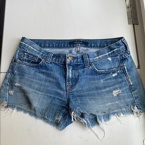 J Brand Blue Jean Shorts Distressed Cut-Off Style